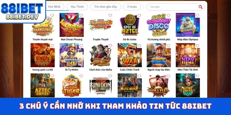 3 chú ý cần nhớ khi tham khảo tin tức 88IBET