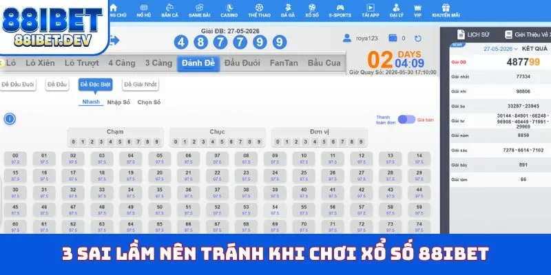 3 sai lầm nên tránh khi chơi xổ số 88IBET