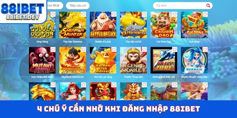 4 chú ý cần nhớ khi đăng nhập 88IBET