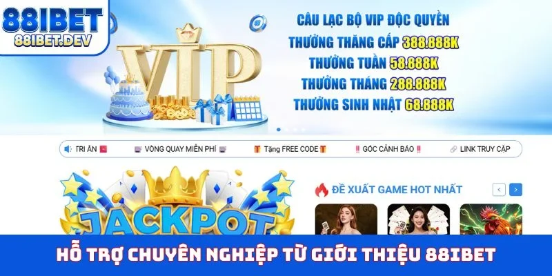 Hỗ trợ chuyên nghiệp từ giới thiệu 88IBET